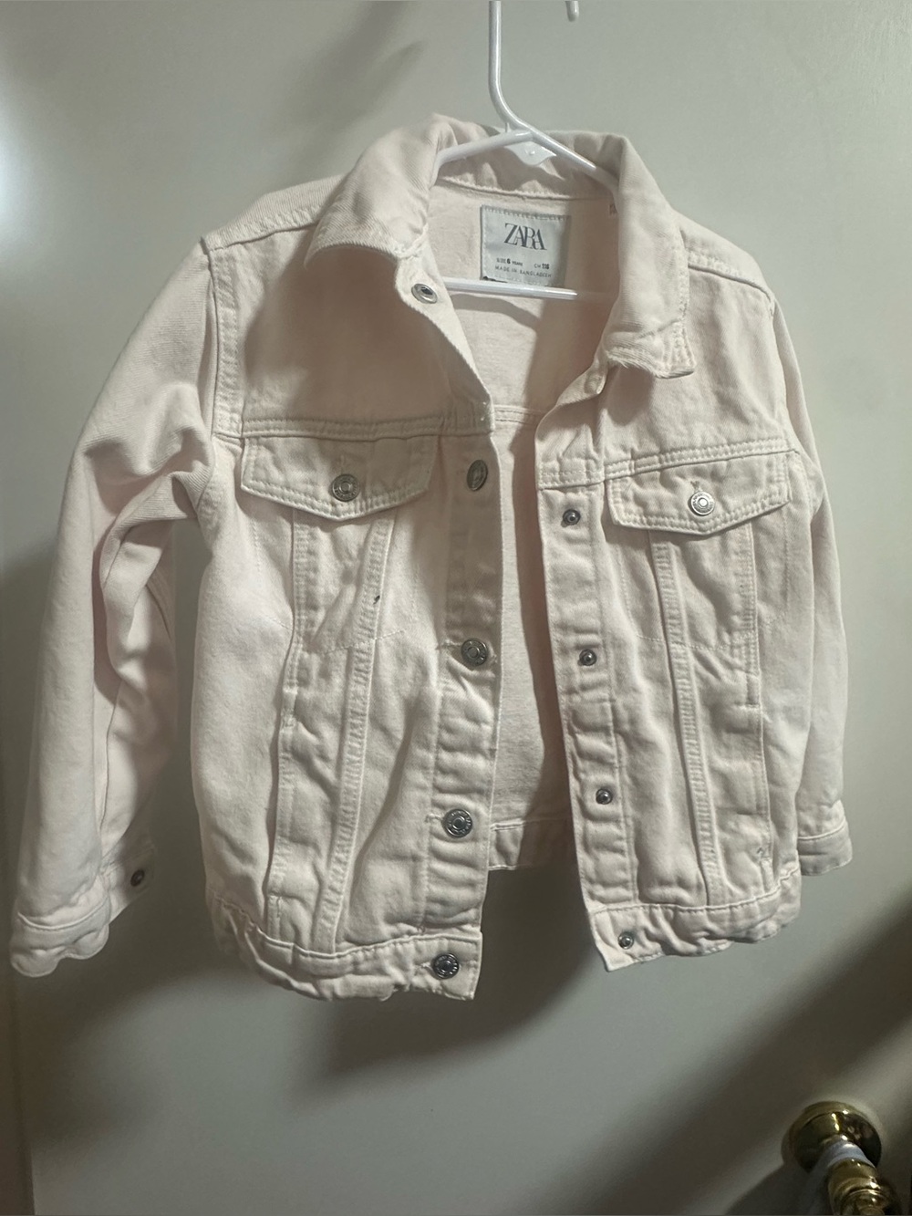 Zara Girl Jean Jacket - Light Pink